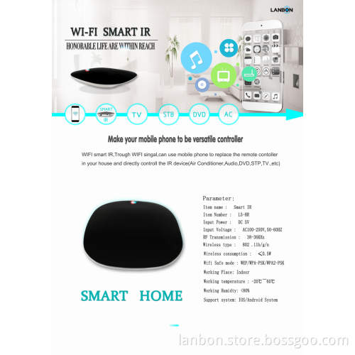 2016 Universal /TV /DVD /Air conditionner wifi smart remote controller, integrate IR to Wi-fi singal; wi-fi relay IR